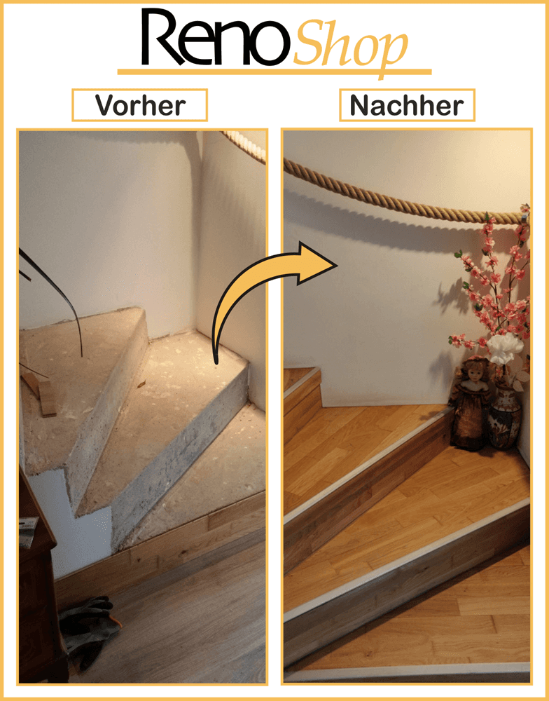 Treppenrenovierung Treppe selber renovieren - Bilder einer renovierten Treppe