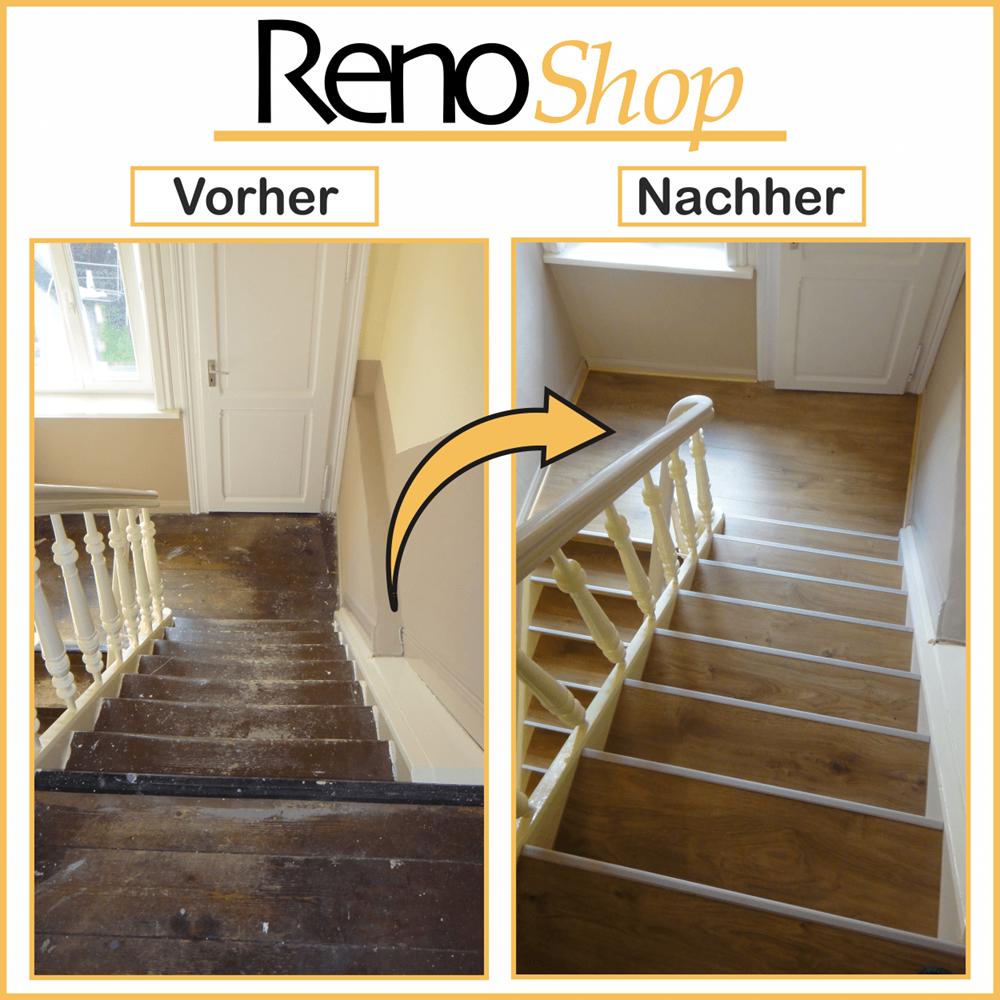 Treppenrenovierung - Selber renovierte Treppe